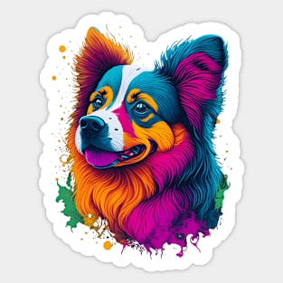 Colorful abstract Dog Sticker